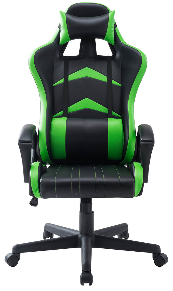 sconto Sedia da Gaming Ergonomica in Similpelle Altezza Regolabile Motti Jerez Nero e Verde