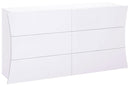 Comò 6 Cassetti 155,1x40x81,5 cm Arco Bianco Lucido