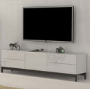 Mobile Tv 1 Anta e 4 Cassetti 170x40x35 cm Metis 1A 4C Bianco Lucido  
