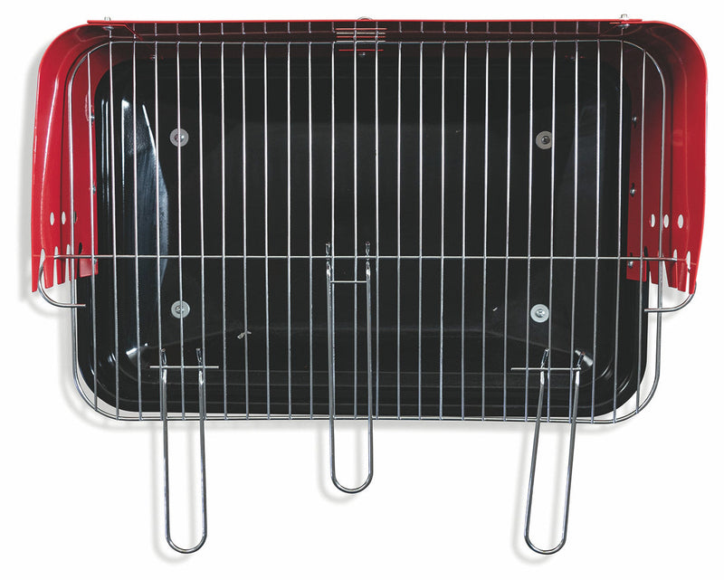 Barbecue a Carbone Carbonella Rettangolare 58x38 cm Soriani Sun-day Rosso