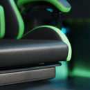 Sedia da Gaming Altezza Regolabile e Schienale Reclinabile 65x65x121-129 cm Nero e Verde   