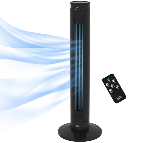 Ventilatore a Torre 45W a 4 Modalità e 3 Velocità con Timer da 12h Ø31.5x93 cm in ABS Nero online
