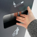 Cestino Gettacarte Posacenere 30x27x98 cm in Metallo Antracite