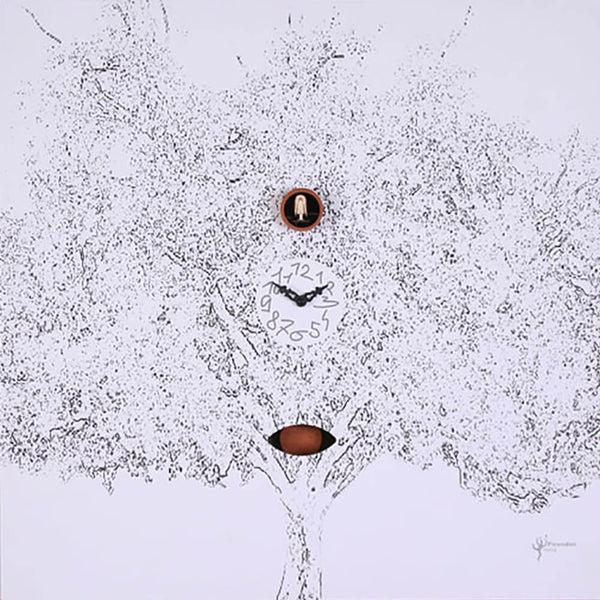 prezzo Orologio a Cucù da Parete 60X60X11Cm Pirondini Italia Albero Nero