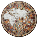 Pannello Bizantino Map Ø125x3,5 cm in Ferro Multicolor