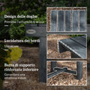 Panchina da Giardino a 2 Posti 110x38x35 cm Impermeabile in Legno di Abete Grigio      