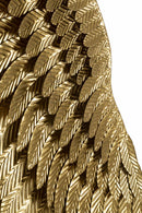 Pannello Super Ali Coppia 60x8x146 cm in Ferro Oro      