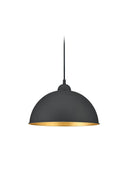 Lampada a Sospensione da Interno   in Metallo Nero