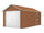 Casetta Box da Giardino in Lamiera di Acciaio 360x912x307 cm Legno