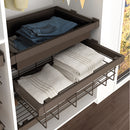 Kit Cassetto Metallico con Guide Regolabile Modulo di 900 mm Acciaio e Alluminio Colore Moka Emuca