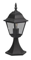 Lampada Palo da Esterno Attacco E27 in Alluminio Nero Opaco