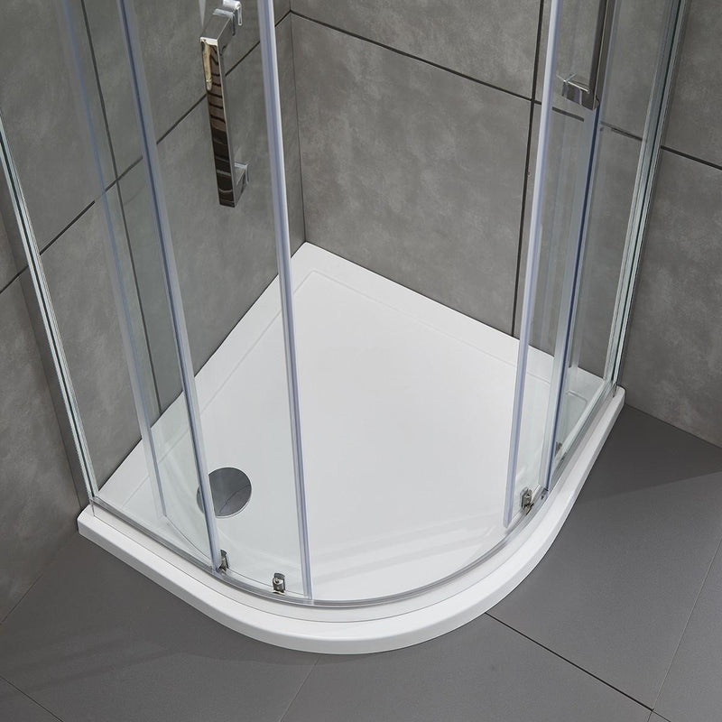Box Doccia Semicircolare 2 Ante Scorrevoli in Cristallo Trasparente 6mm H195 Bonussi Giuly Varie Misure