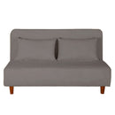 Divano Letto 2 Posti 146x91x82 cm in Tessuto Tortora Scuro