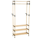 Appendiabiti Attaccapanni Struttura Legno Panca Scarpiera 4 Ripiani Porta Scarpe