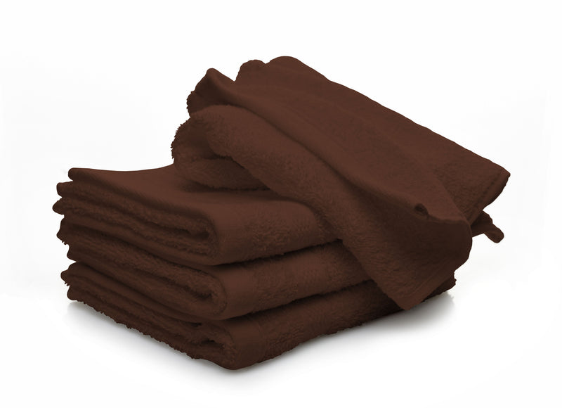 Set Spugna Asciugamani Ospite + Salvietta Marrone