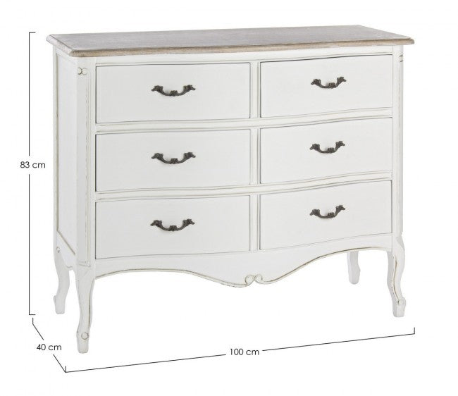 Cassettiera 6 Cassetti Justine in Legno