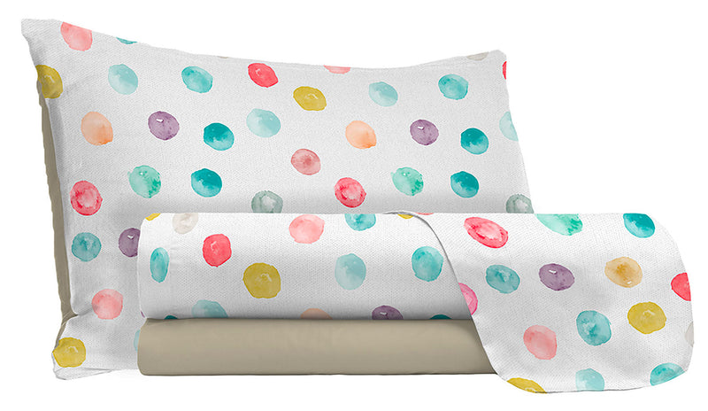 Set Lenzuola Sopra Sotto e Federe in Microfibra Baloon Varie Misure