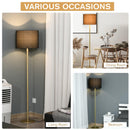 Lampada da Terra con Paralume in Stoffa E27 Ø40x160 cm  Oro