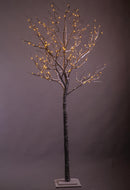 Faggio H210 cm con 192 Led Movimento per interno Marrone