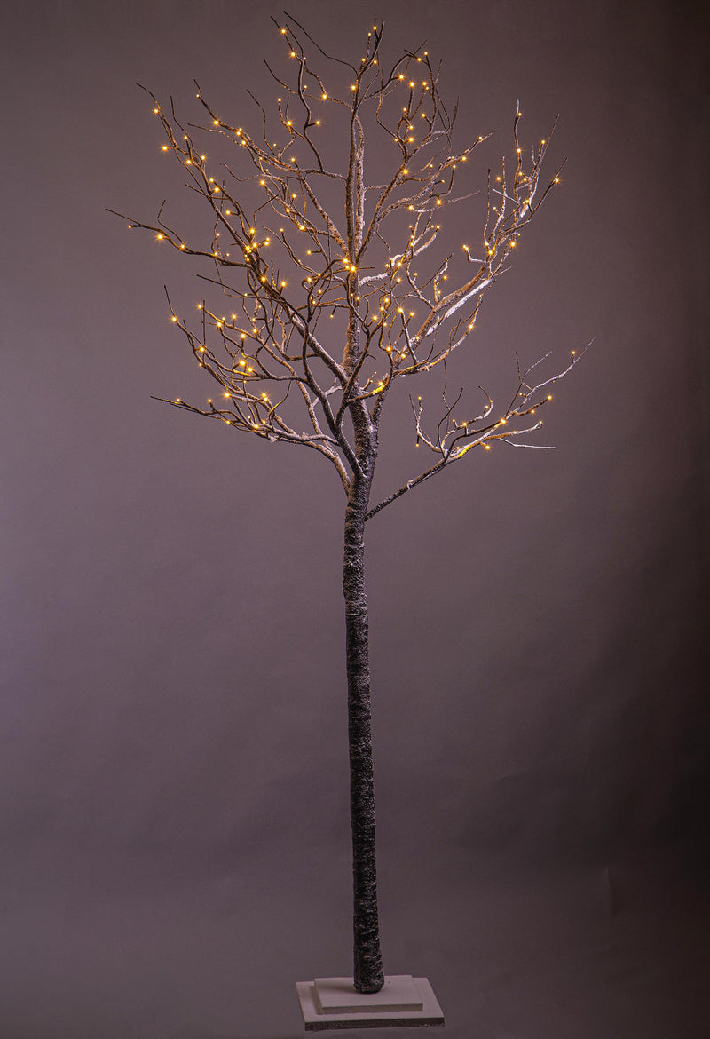 Faggio H210 cm con 192 Led Movimento per interno Marrone