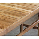 Set Salotto da Giardino Divano 2 Poltrone e Tavolino con cuscini in Bambù Yasmin