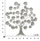 Pannello Albero della Vita Argento 87,5x3,5x88,5 cm in Ferro Argento