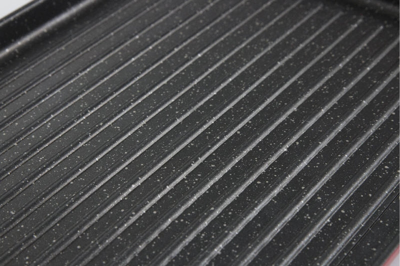 Bistecchiera Rettangolare Antiaderente in Alluminio 42x24cm Soriani Rouge