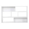 Libreria Salvaspazio per Soggiorno in Legno 120-165 x35x50 cm  Bianca