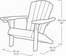 Sedia da Giardino Keter Alpine Adirondack 80x93x93 cm con porta bicchiere Bianco