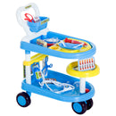 Carrello Gioco Dottore per Bambini Blu 