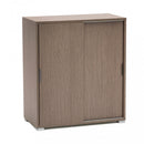 Mobiletto 2 Ante Scorrevoli 75x38x85 h cm in Truciolare bilaminato Rovere Grigio