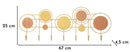 Appendiabiti da Muro Thursday 67x4,5x25 cm in Metallo Multicolor      