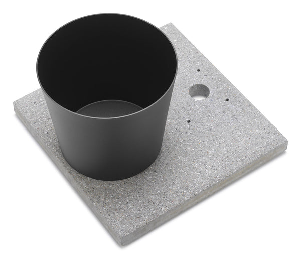 Base con Vaschetta per Fontane con Ghiera Grande 40x40x5 cm in Cemento Belfer 42/BSE/3 Antracite online
