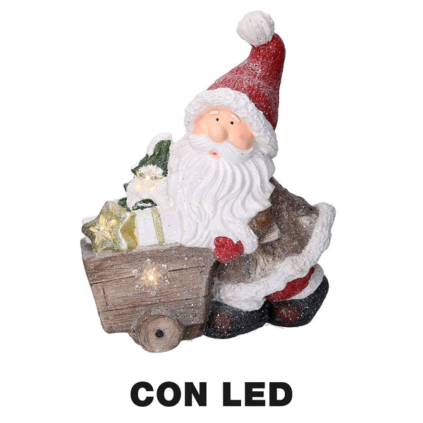 Pupazzo Babbo Natale in Resina con Led rosso cm 39,5x17,5xh47,5 online