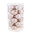 Set 24 Palle di Natale da Appendere Ø 4 cm in Vetro Crema