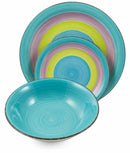 Servizio Piatti 18 Pezzi in Hard Dolomite Soriani Panarea Multicolor