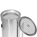 Cestino Gettacarte Posacenere da Parete Ø24,5 cm in Acciaio 10L per Interno Esterno