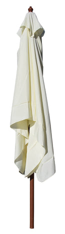 Ombrellone da Giardino 3x2 m Palo Ø48 mm in Legno e Poliestere Ecrù