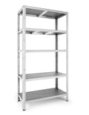 Scaffale a Incastro RAKO 100x40x187 cm 5 Ripiani Portata 80 kg in Metallo Zincato  