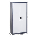 Armadio Portadocumenti da Ufficio in Acciaio Laminato Bianco 90x40x180 cm 