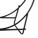 Porta Legna Design Cerchio da Interno in Ferro Nero 102x40x114 cm 