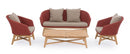 Poltrona 76x78x77h cm con Cuscini Coachella Scarlet 