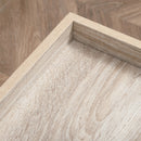 Tavolino da Salotto Basso a 2 Ripiani 100x50x46,5 cm in MDF e Metallo Color Legno