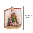 Set 6 Statuine Natalizie Natività con Libro 7 cm in Resina