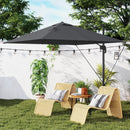 Ombrellone da Giardino a Braccio 244x244x255 cm Girevole a 360° Grigio Scuro  