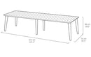 Tavolo da Giardino 313x98x74 cm in Resina Keter Lima 320 Antracite