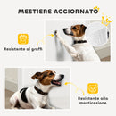 Cancellino per Cani Regolabile per Cani Piccoli Estensibile e Retrattile 0-140x86,5 cm Bianco   