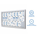 Bacheca da Esterno con Apertura a Ribalta 190,5x106,7x4,7 cm in Alluminio Grigio Chiaro