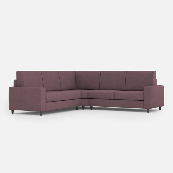 Divano Angolare 5 Posti 226x226x85 cm Sakar in Tessuto Prugna online