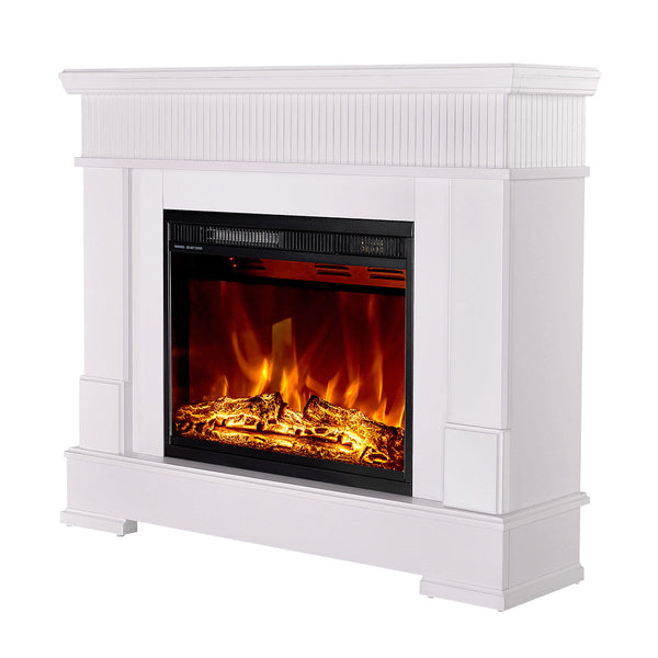 Camino Elettrico da Pavimento 88,2x104,4x27,9 cm Effetto Fiamma 1500W Ideal & Lorance color Bianco acquista